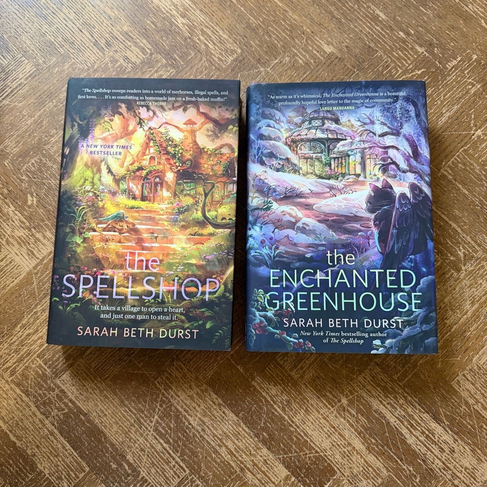 The Spellshop and The Enchanted Greenhouse Hardcover Books